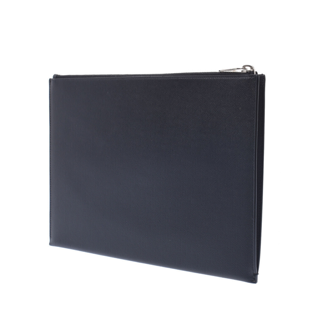 Saint Laurent Bag Clutch Black Leather Black